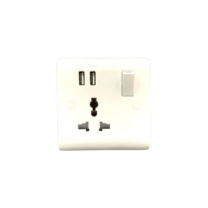 13A 1 Gang Switched Multi Function socket (UN) with USB in UAE