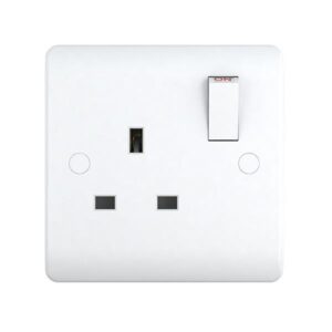 13A Single Gang Switched Socket SN 405 Snowlite