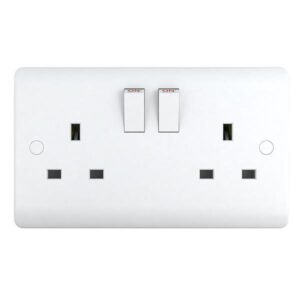 13A 2 Gang Switch socket, Double Pole in UAE