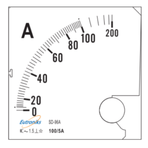 Dubai, UAE, Analog Ammeter AC 100/5A IP40 Class 1.5 | Eutroniks