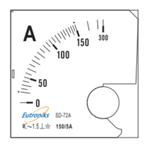 Dubai, UAE, Analog Ammeter AC 125/5A IP40 Class 1.5 | Eutroniks