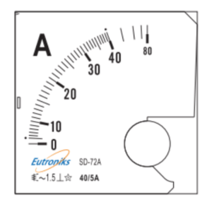 Dubai, UAE, Analog Ammeter AC 40/5A IP40 Class 1.5 | Eutroniks